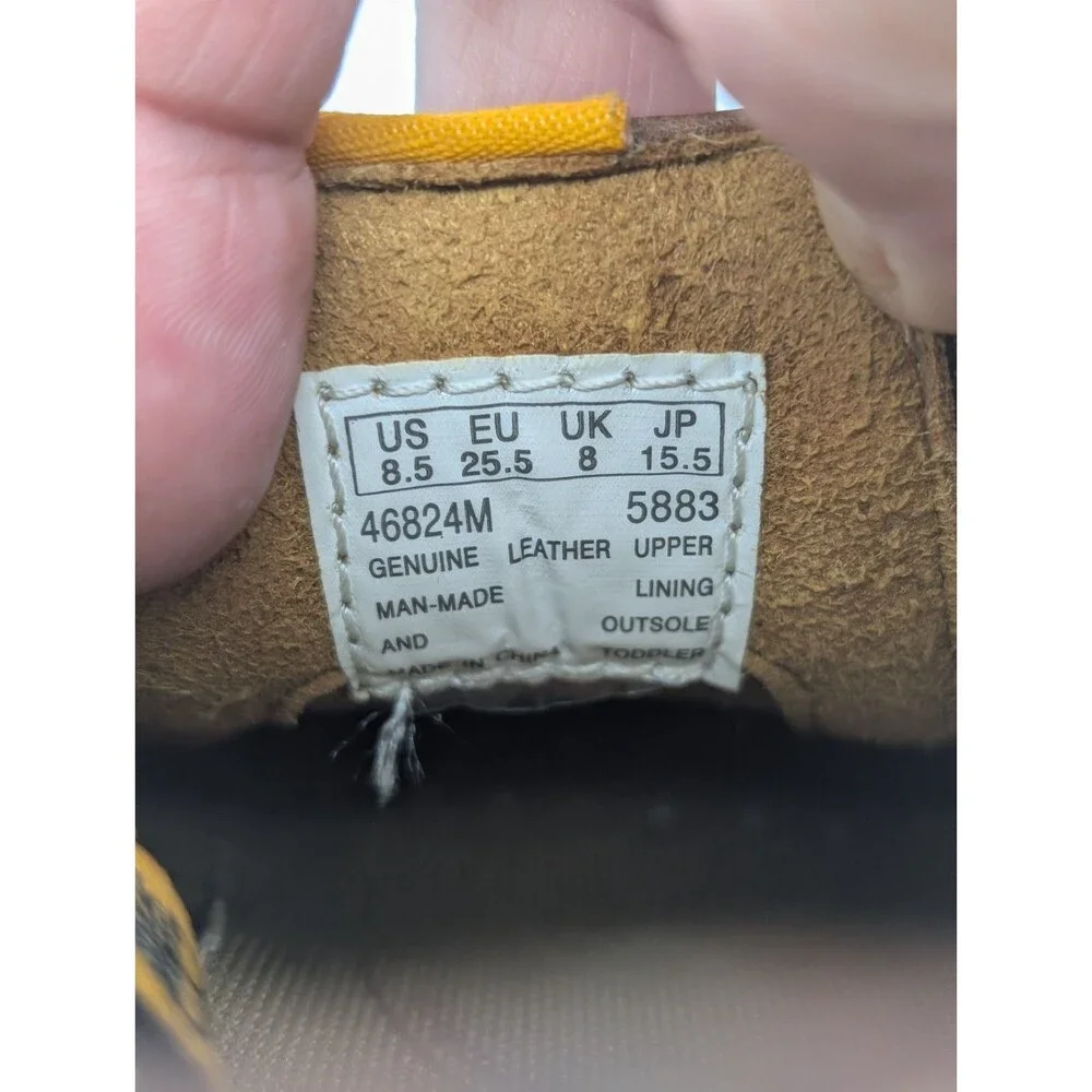 Timberland Toddler Boys Slip On Brown Leather Shoes Size 8.5